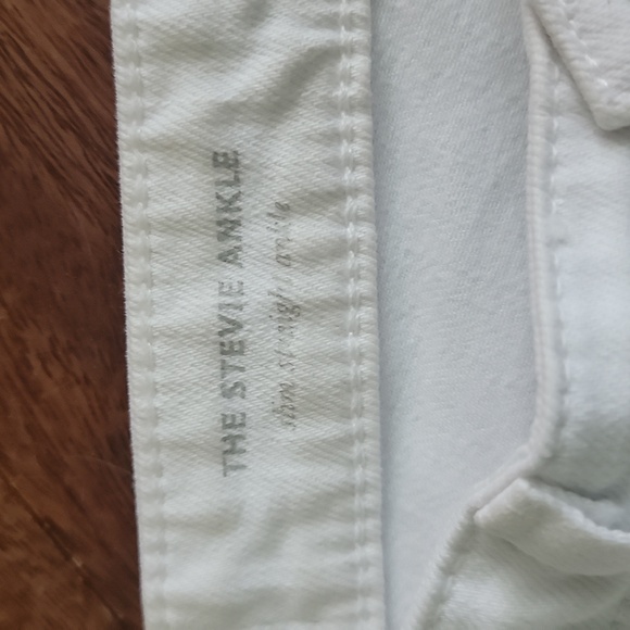 AG Adriano Goldschmied THE STEVIE ANKLE Slim Straight Crop White Denim 2… - Picture 9 of 13